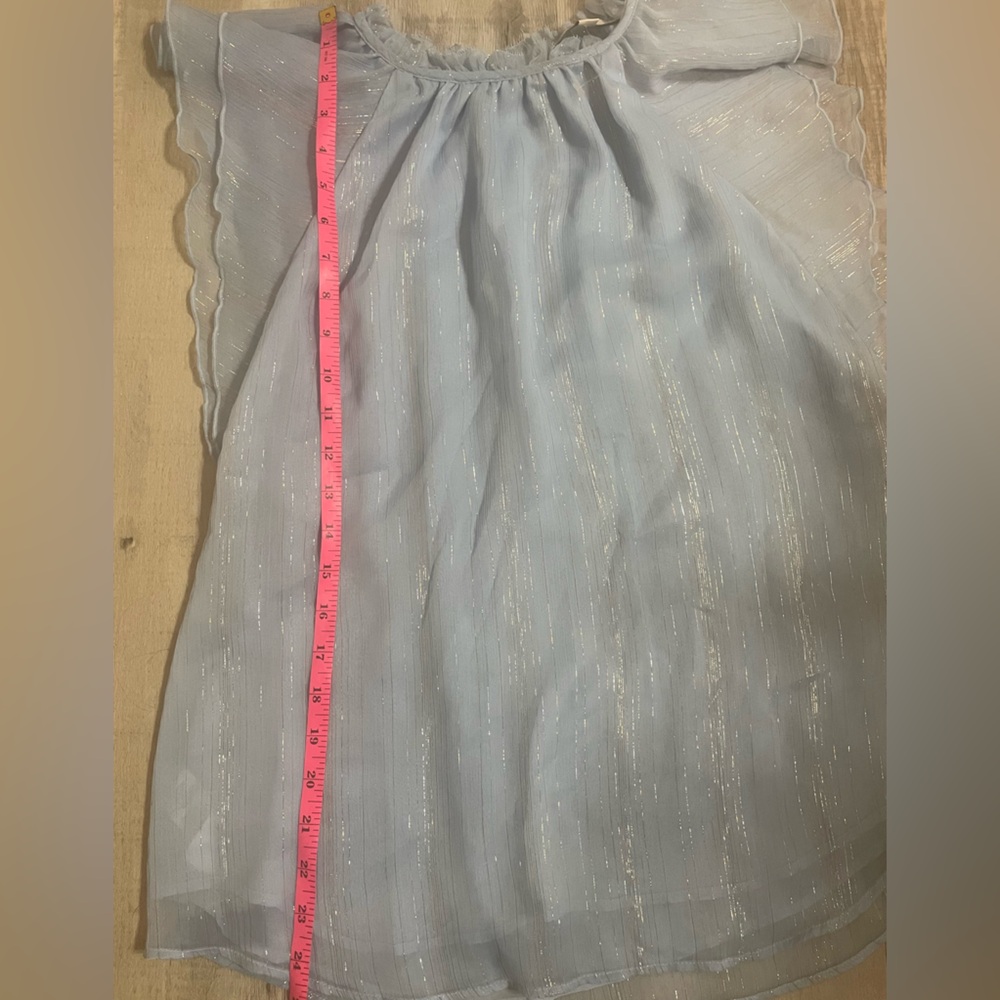 LOFT Blue Ruffle Blouse - Picture 15 of 15
